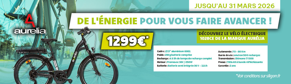OFFRE VÉLO ÉLECTRIQUE 1028CE DE LA MARQUE AURELIA