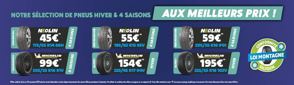 PROMOS SUR UNE SELECTION DE PNEUS MICHELIN ET NEOLIN !