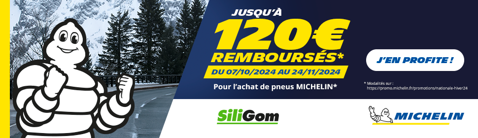 120€ remboursés pour l’achat de pneus Michelin