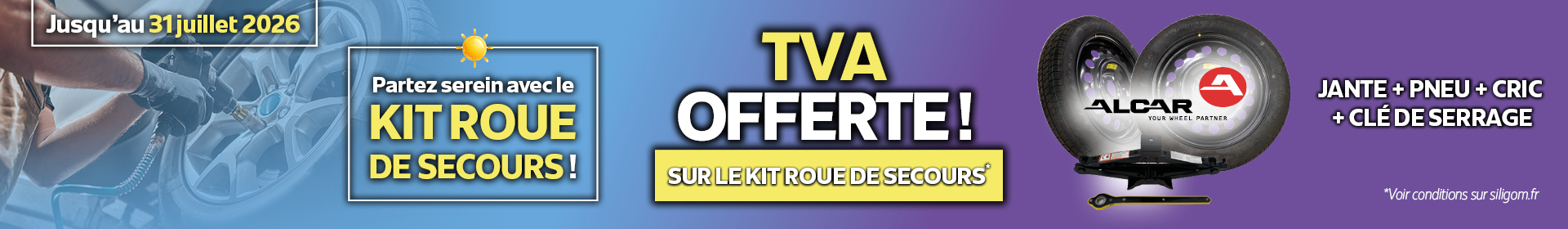 OPE JUILLET 2026 - ROUE DE SECOURS