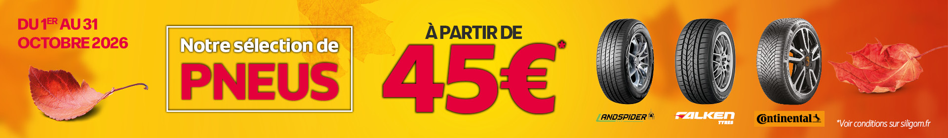 Une sélection de pneus à prix promos