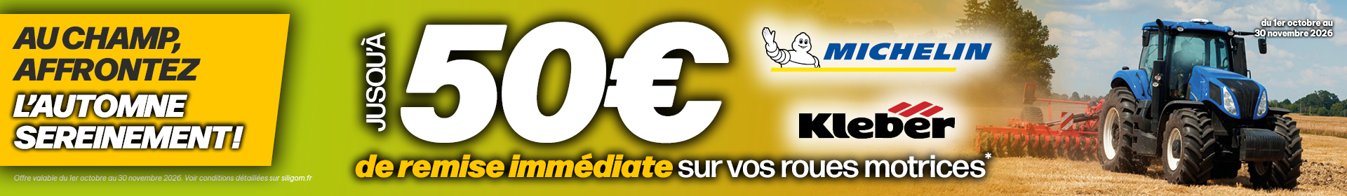 OFFRE ENGINS AGRICOLES - ROUES MOTRICES