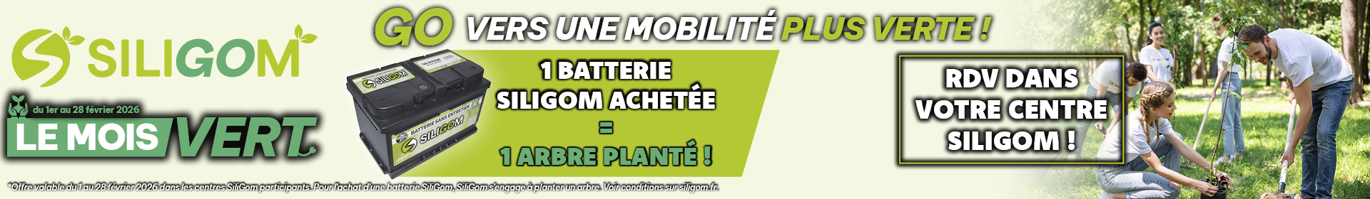 Mois Vert 2026 - Une batterie achetée = 1 arbre planté